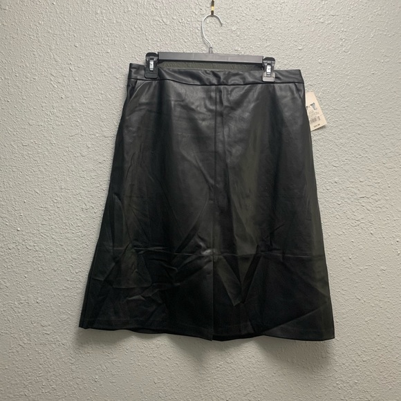 High-Rise A Line Faux-Leather Skirt- A New Day - Picture 4 of 5